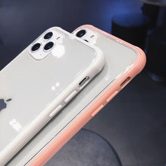 Shockproof Silicone Bumper Frame Transparent Phone Case For iPhone 11 X XS XR XS Max 8 7 6 6S Plus Clear protection Back Cover