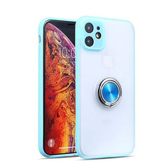 Magnetic Ring Holder Phone Cases For iPhone 11 11Pro Max X XR XS Max 11 8 7 6 6S Plus Silicone Bumper Transparent Matte Cases