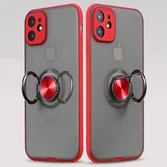 Magnetic Ring Holder Phone Cases For iPhone 11 11Pro Max X XR XS Max 11 8 7 6 6S Plus Silicone Bumper Transparent Matte Cases