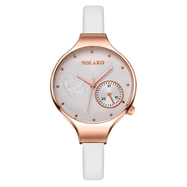 Best Selling Women Fashion Blue Quartz Watch Lady Leather Watchband High Quality Casual Wristwatch Gift For Wife 2019@50