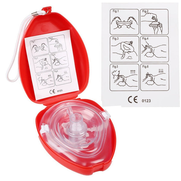 Free Shipping CPR Resuscitator Rescue Emergency First Aid Masks CPR Breathing Mask Mouth Breath One-way Valve Tools
