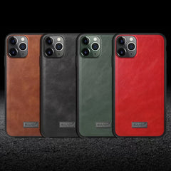 Real Leather Phone Case For iPhone 11 Pro Max XR X XS Max 7 8 6 6S Plus Luxury Full Body Anti shock Solid Color Cover Conque