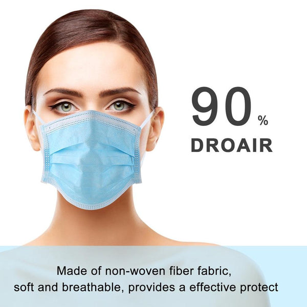 10-100Pcs Non-woven Fabric Disposable Mouth Masks Adult Anti Haze Mask Anti-dust Mouth Masks Windproof Mouth Face Masks