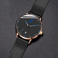 2020 Fashion Mens Business Minimalist Watches Luxury Ultra Thin Stainless Steel Mesh Belt Analog Quartz Watch relogio masculino