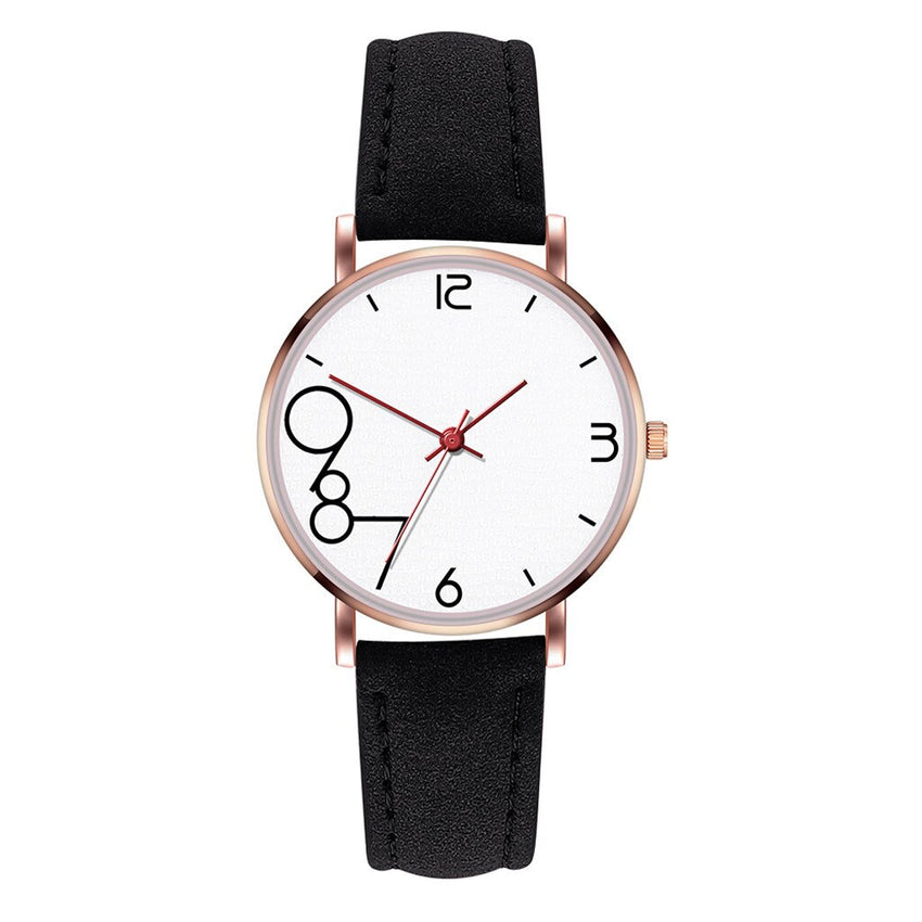 Hot Selling Women Watches Dial Analog Quartz Wristwatches Ladies Soild Color Simple Leather Strap Clock Gift Relogio Feminino@50