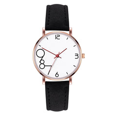 Hot Selling Women Watches Dial Analog Quartz Wristwatches Ladies Soild Color Simple Leather Strap Clock Gift Relogio Feminino@50