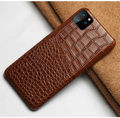 TIKIITAKA Crocodile Texture Phone Case For iPhone 11 11 Pro 11 Pro Max XR XS Max X XS 8 7 6 6S Plus Real Leather Back Cover Capa