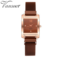 Luxury Women Watches Magnetic Strap Female Clock Quartz Wristwatch Fashion Ladies Square Wrist Watch Top Brand Reloj Muje@50