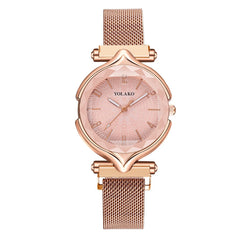 Women Watches Luxury Magnetic Strap Female Clock Quartz Wristwatch Fashion Ladies Wrist Watch Rose Gold Zegarki Damskie*M