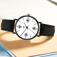 Woman's Watch Fashion Simple Flower Quartz Wristwatches Sport Leather Band Casual Ladies Watches Women Gift Clock Reloj Mujer *5