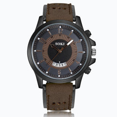 Men's watch Couple Leather Band Analog Quartz Round Business Wrist Watch Man watches mens 2019 relogios masculinos