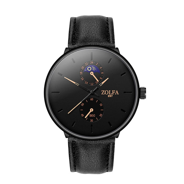 Fashion Women Business Leather Band Analog Quartz WristWatch Unisex Ladies Watch Women Dress Gift Couple Clock Reloj Mujer@50