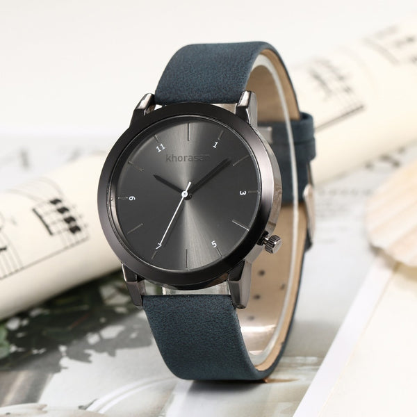 Business Women Watches Black Dial Ladies Simple Quartz Wristwatch Black Leather Strap Clock Work Meeting Zegarki Damskie@50