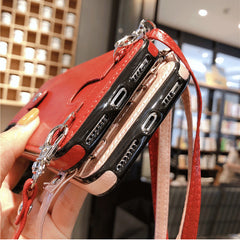 Leather Wallet Phone Case For iphone X XR XS Max 6 6s 7 8 Plus Coin Purse Card Holder Protection Phone Bag Cases With lanyard