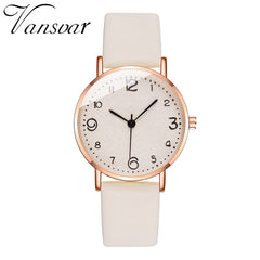Vansvar Watch Women Fashion Watches Ladies Casual Quartz Wrist Watch For Women Clock Female Leather Wristwatches Hours Reloges