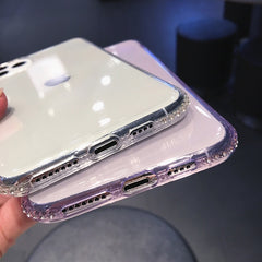 Fashion Transparent Flash drilling diamond Phone Case For iPhone 11 11Pro 11Pro Max X XR XS Max 8 7 6 6S Plus Clear Back Cover