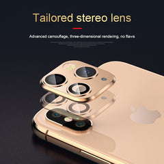 Modified Metal Sticker Camera Lens Seconds Change Cover For iPhone X XS MAX Fake Camera For iPhone 11 Pro Max Glass Protector