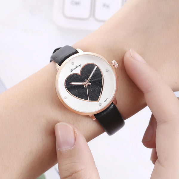 Women Watches Fashion Leather Belt Band Ladies Quartz Wrist Watch Starry Sky Round Dial Roman Clock Rhinestone Gift Montre Femme