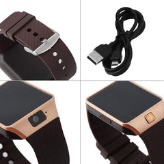 DZ09 Smart Watch With Camera Bluetooth WristWatch Support SIM Card Smart Watches For Android Phones Multi-languages