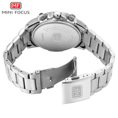 MINIFOCUS Men Watches Luxury Brand Stainless Steel Men's Watch Fashion Mens Watches Quartz Sport Watch Men Wristwatch Waterproof