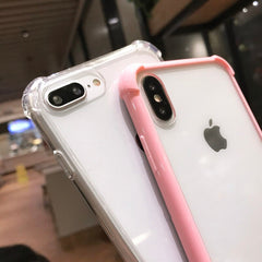 Transparent Candy Color Case For iPhone 11 Pro Max XR X XS Max 8 7 Plus 6 6S Plus Shockproof Frame Bumper Cover Soft TPU Cases