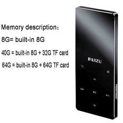 ruizu D28 Bluetooth MP3 music player with built-in speaker ultra thin portable Walkman e-book radio video