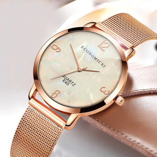 Trend Style Fashion Belt Watch Woman Cool Dial No Digital Female Watch Quartz Watches Mesh Belt Strap Casual Clock Kol Saati@50