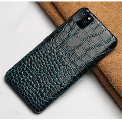 TIKIITAKA Crocodile Texture Phone Case For iPhone 11 11 Pro 11 Pro Max XR XS Max X XS 8 7 6 6S Plus Real Leather Back Cover Capa
