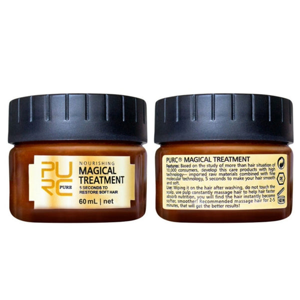 60ML PURC Magical Treatment Mask 5 Seconds Repairs Damage Restore Soft Hair for All Hair Types Keratin Hair Scalp Treatment
