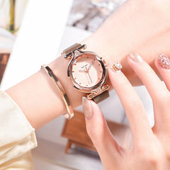 Women's Watches Designer Rose Gold Quartz Ladies Watches Women Luxury Wristwatches Mesh Belt Clock NEW Relojes Para Mujer@50