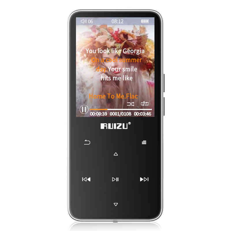 Original New Bluetooth MP3 Player Lossless HiFi MP3 Music Player Portable Audio 8GB With Speaker FM Radio E-book Clock