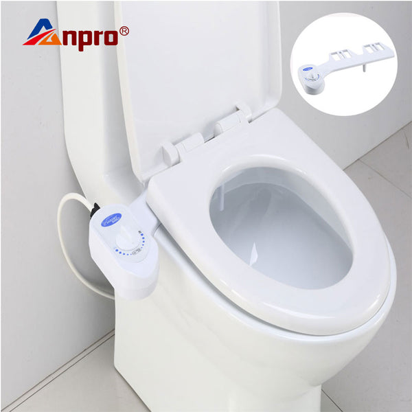 Anpro Non-Electric Toilet Seat Water Sprinkler Bathroom Mechanical Bidet Fresh Water Nozzle Single Sprinkler Toilet Washing Gun