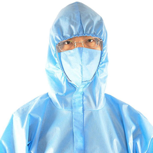 White Coverall Hazmat Suit Protection Protective Disposable Anti-Virus Clothing Disposable Factory Hospital Safety Clothing Coro