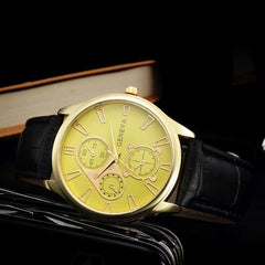 New Geneva Fashion Men's Watch Masculino Relogios PU Leather Retro Quartz Casual Male Clock Erkek Kol Saati