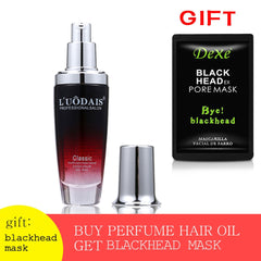 LUODAIS Perfume Hair Oil 80ml Hair Mask Pure Scalp Deep Treatment for Dry Damaged Hair Repair Make It Smooth Shiny Argan Oil