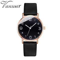 Vansvar Watch Women Fashion Watches Ladies Casual Quartz Wrist Watch For Women Clock Female Leather Wristwatches Hours Reloges