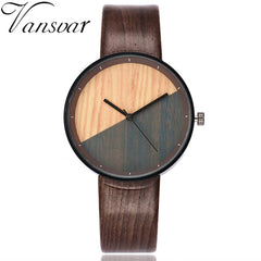 Women Watches Lovers' Wood Dial Men Watch Leather Band Handmade Analog Quartz Wristwatch Couple Gift Clock Erkek Kol Saati*M
