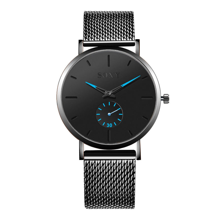 Men Watches Luxury Mesh Belt Stainless Steel Watch Masculino Relogio Quartz Relojes Hours Small dial function watch Erk saat