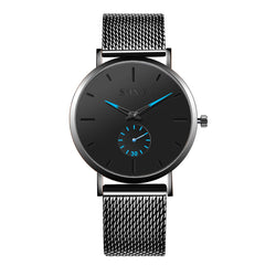 Men Watches Luxury Mesh Belt Stainless Steel Watch Masculino Relogio Quartz Relojes Hours Small dial function watch Erk saat
