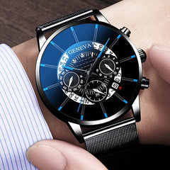 2019 Geneva Fashion Simple Men Watch Stainless Steel Business Mens Clock Quartz Wrist Watches Reloj Hombre Relogio Masculino