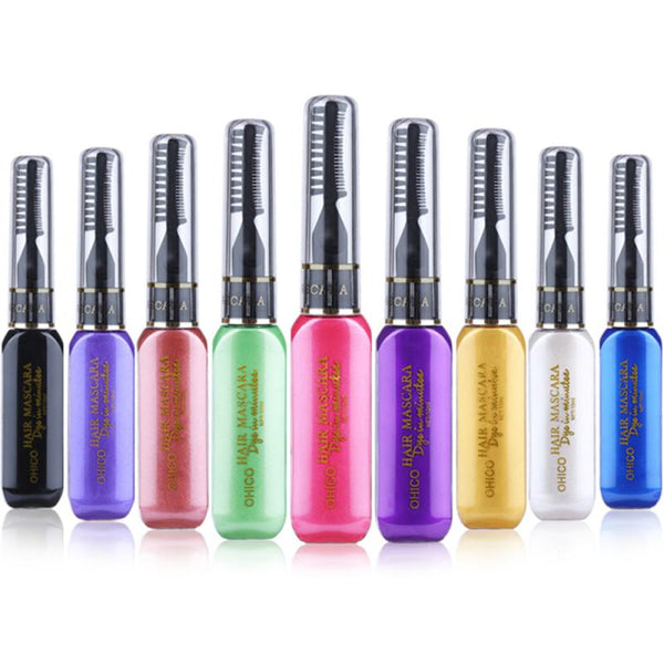 OHICO Temporary Hair Mini Chalks Crayons For Hair Combs Multi-color Dye Hair Dye Mascara Hair Care Styling Tools TSLM2