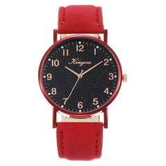 Luxury Women Watches Roman Numerals Dial Ladies Featured Starry Sky Quartz Wristwatch Leather Strap Clock Gift Montre Femme@50