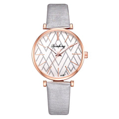 Casual Women Watches Flat Scale Dial Ladies Analog Quartz Wristwatch High Quality Leather Strap Clock Fashion Zegarki Damskie@50