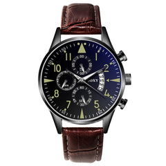 Men's Watches Classic Casual Luminous With Calendar Luxury Leather Watch Male Quartz Wristwatch relogio masculino saati hours