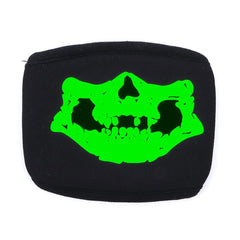 1PCS Cotton Dustproof Mouth Face Mask Glow In Dark Skull Scarey Masks Black Women Men Muffle Face Mouth Masks
