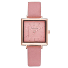 Women Watch Modern Fashion Square Dial Casual Quartz Wristwatch High Quality Soild Color Leather Gift For Female 2019 NEW@50