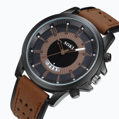 Fashion Watch Men Casual Military Sport Men's Clock High Quality Quartz Analog Wristwatch Business Leather Belt Erkek Kol Saati