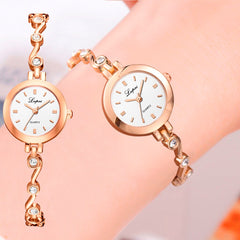 Cassic Lvpai Women Watches Small Scale Dial Ladies Quartz Wristwatch Rhinestone Alloy Strap Casual Clock Gift Zegarki Damskie@50