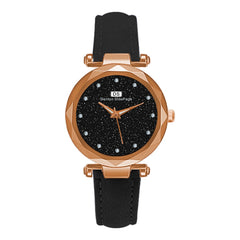 Luxury Women Watches Starry Sky Female Clock Quartz Wristwatch Fashion Ladies Wrist Watch Simple Leather Gift Relogio Feminino*5
