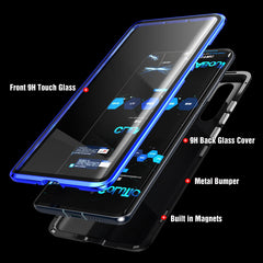 360 Magnetic Metal Phone Case For iphone 7 8 6 Plus Double Side Glass For iphone X XR XS MAX 6 6S plus 9H tempered glass Cover